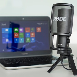 Microphone RODE NT-USB electret cardioïde avec sortie casque jack 3.5mm pour Podcast - studio