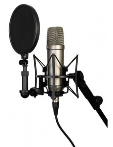 Microphone Rode NT1A statique cardioïde pour studio argenté