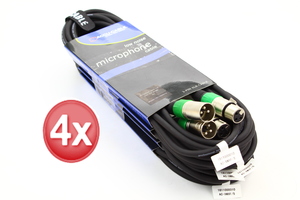 Pack de 4 câbles XLR micro et audio 5m
