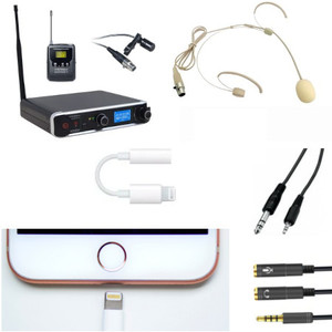 Pack audio conférence micro serre tête sport sans fil pour apple lightning