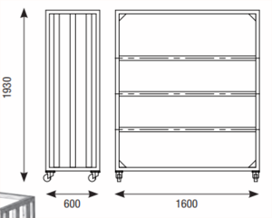 Pannière alu ASD sur roulette pour projecteur