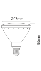 Lampe LED PAR30 10W 3000K 660 lumens