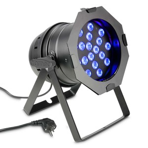 Projecteur Par 64 led noir Cameo 18X3W full color