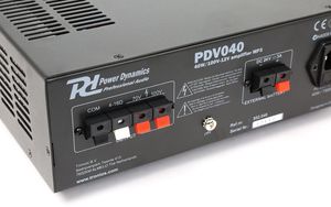 PDV040 Power Dynamics Amplificateur public adress 40w 100V avec lecteur multimédia