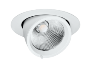 Downlight encastré orientable et inclinable Beneito et faure Pixel 30W blanc chaud dimmable