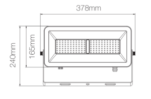 Projecteur led beneito et Faure Sky Polaris 100W 12700 lumens noir Blanc chaud 3000K Conforme à l’arrêté du 27/12/2018