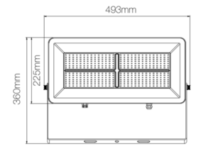 Projecteur led beneito et Faure sky Polaris 200W noir Blanc chaud 3000K Conforme à l’arrêté du 27/12/2018