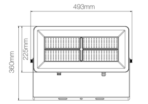 Projecteur led beneito et Faure sky Polaris 200W 26000 lumen IP65 noir Blanc neutre 4000K