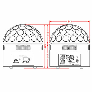 Powerball Color Blanc JB SYSTEMS Jeu de lumière LED contrôle en DMX