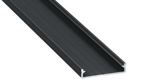 Profilé aluminium double de surface SOLIS Noir anodisé longueur 2m