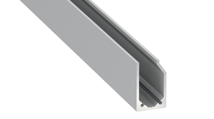 Profilé aluminium ruban led Type l6 pour plaques verre ou plexiglass 6 à 8mm  barre de 2m