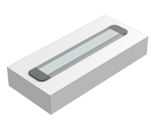 Profilé aluminium laqué blanc TypeZ 22X7 pour ruban de led largeur max 13mm barre de 2m