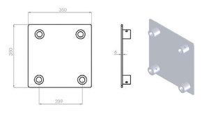 Embase femelle structure ASD EM 259 AC pour SX290 360x360x360