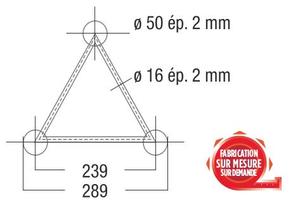 Structure Triangle alu 2 m50 quicklock ASD SX290 noir