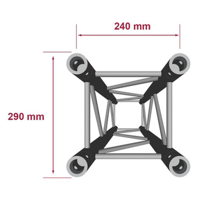 QUA29-029 - Contest Stage - Structure alu carrée 290 longueur 29cm