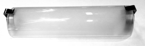 Verre de protection pyrex dépoli pour halogène 118mm clipsable