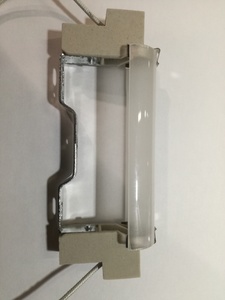 Verre de protection pyrex dépoli pour halogène 118mm clipsable