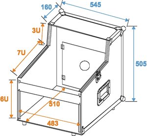 Rack de régie 6U vertical 7U incliné 3U vertical