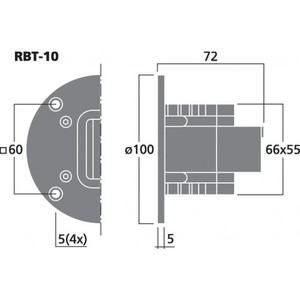 Paire de Tweeters Ribbon Néodyme RBT-10 12w RMS sous 5 Ohms 2000 - 40000 Hz