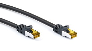 Câble Rj45 Cat6A avec câble CAT7 S/FTP noir 1.5m