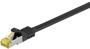 Câble Rj45 Cat6A avec câble CAT7 S/FTP noir 1.5m