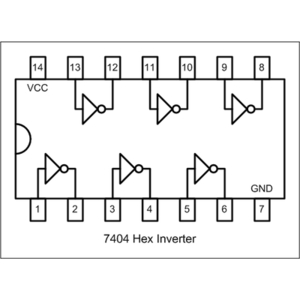 Sextuple inverseur SN74HC04N 6 canaux DIP14