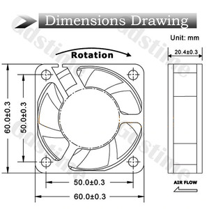 Ventilateur 24V 60 X 60 X 20mm