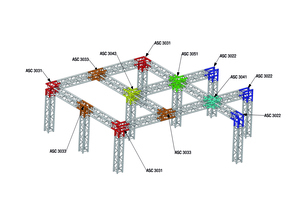 Structure Carrée ASD série SC 300 SC 30250 2m50 forte charge renforcée