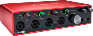 Focusrite Scarlett3 18i8 interface audio USB-C SPdif optique Midi 18 entrées 8 sorties