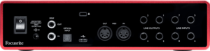 Focusrite Scarlett3 18i8 interface audio USB-C SPdif optique Midi 18 entrées 8 sorties