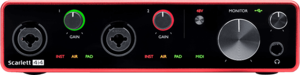 Focusrite Scarlett3 4i4 interface audio USB-C midi 4 entrées 4 sorties