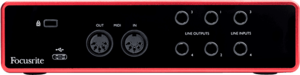 Focusrite Scarlett3 4i4 interface audio USB-C midi 4 entrées 4 sorties