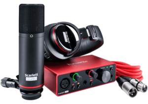 Focusrite Pack scarlett3 solo studio micro et casque avec carte son USB-c