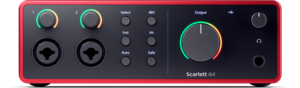 SCARLETT4 4i4 Focusrite - Carte son 4 entrées 4 sorties midi 192KHz