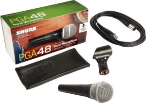 Shure PGA48-XLR Voix - Dynamique Cardioïde avec câble XLR 4,5m