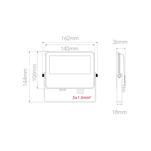 Projecteur Led blanc IP65 Beneito Faure SKY 20W blanc variable 110°