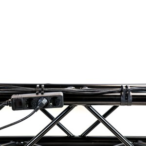 Pince guide câble avec support multiprise pour structure 50mm grise