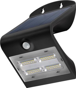 Applique solaire 400 lumens noire 3,2W avec détecteur