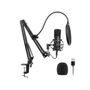 Pack Studio avec pied de micro, micro USB et casque pour enregistrements