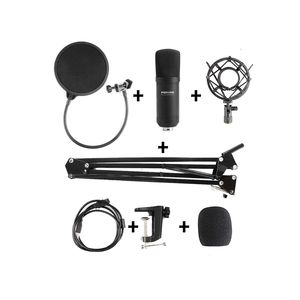 Pack Studio avec pied de micro, micro USB et casque pour enregistrements