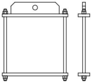 ASD SP325C suspension pour structure carrée 290