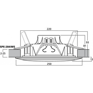 Paire de haut parleur de plafond Public adress IP65