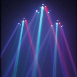 Multi Beam Power Lighting SPIDER STAR rotation Continue 9x12W LEDs Cree RGBW