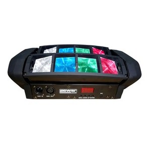 SPIDER POCKET Power Lighting - Effet Led 8x3W RGB (2xRouge, 2xVert, 2xBleu, et 2xBlanc)