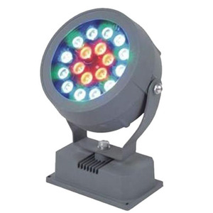 Spot led extérieur IP65 18 leds RVB 1w Rouge vert bleu DMX