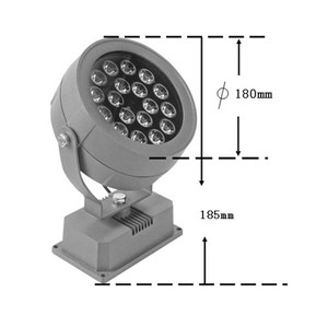 Spot led extérieur IP65 18 leds RVB 1w Rouge vert bleu DMX