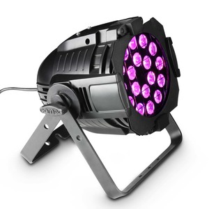 Projecteur Cameo Studio PAR 64 CAN RGBA Q 8W PAR QUAD Colour LED 18 x 8W RGBA avec boîtier noir