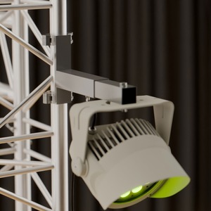 SUP-TEL30B Contestage - Support téléscopique noir sur tube 50mm pour enceinte ou projecteur
