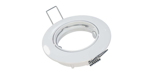 Plafonnier spot encastré orientable pour dichro 50mm fonte alu blanc