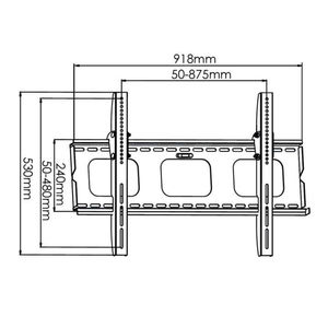 Support mural fixe pour écran TV et moniteur 42